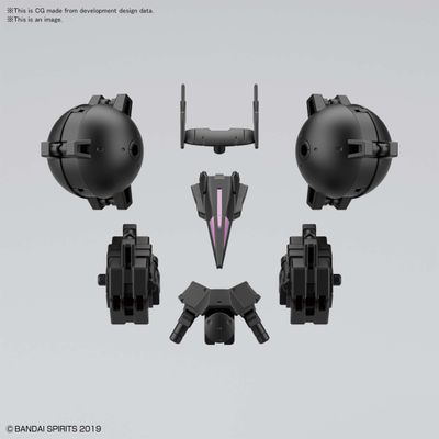 30 Minutes Missions Option Parts Set Armor For High-Mobility [Cielnova Exclusive / Black] #5060930 by Bandai