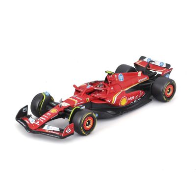 Bburago 1/43 Ferrari Season Car w/ driver (2024) (Sainz #55) - BUR18-36843-S