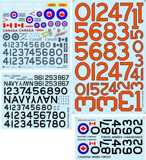 1/48 Canadian Naval Helicopters Sea King decals