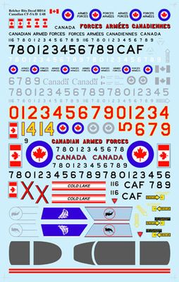 1/48 Canadian CF-5A/D decals