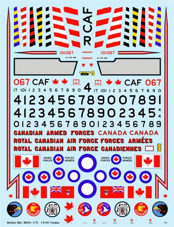 1/72 Canadian CF-101 Voodoo decals