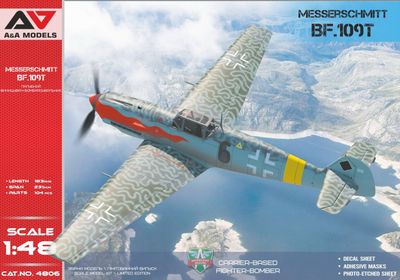 Messerschmitt Bf.109T( 5 camo schemes) 1/48 #4806 by A&amp;A Models