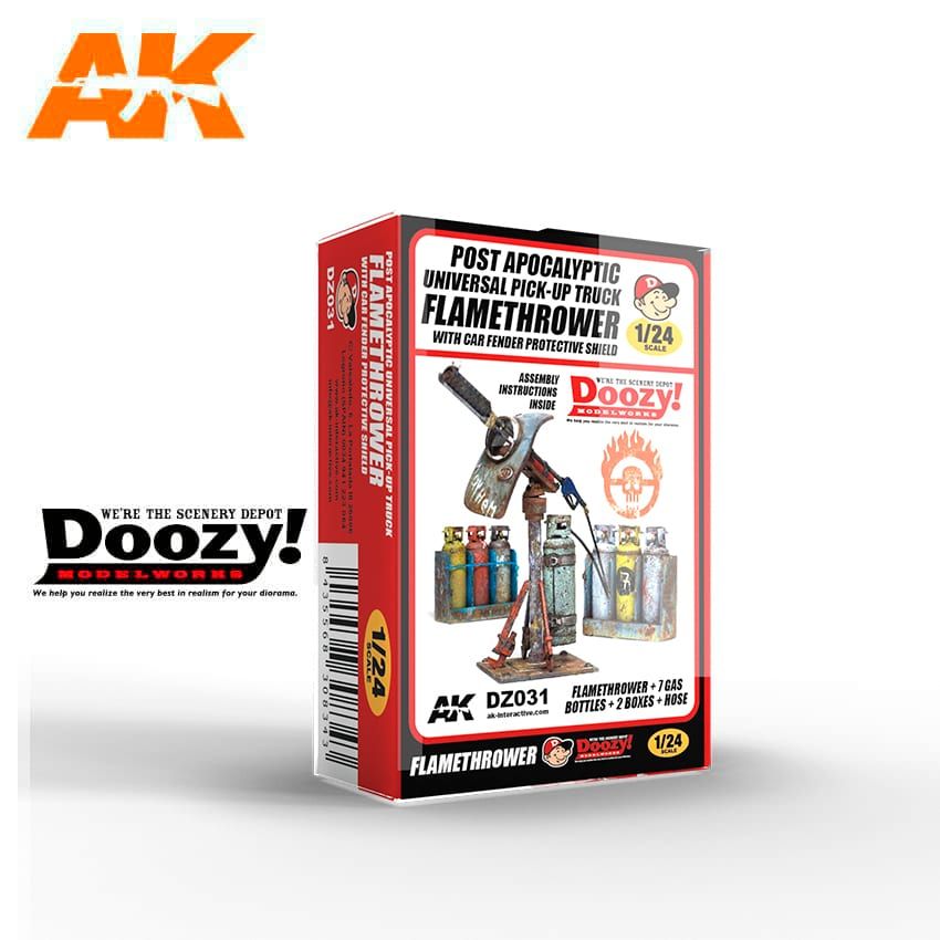 Doozy Truck Flamethrower With Car Fender Protective Shield 1/24 by Doozy