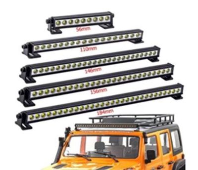1/10 Light Bar - 9 LED (White) 5-8V, Roof Mount, 56mm Wide, Receiver Plug