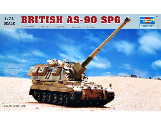 British AS-90 self-propelled howitzer 1/72 by Trumpeter