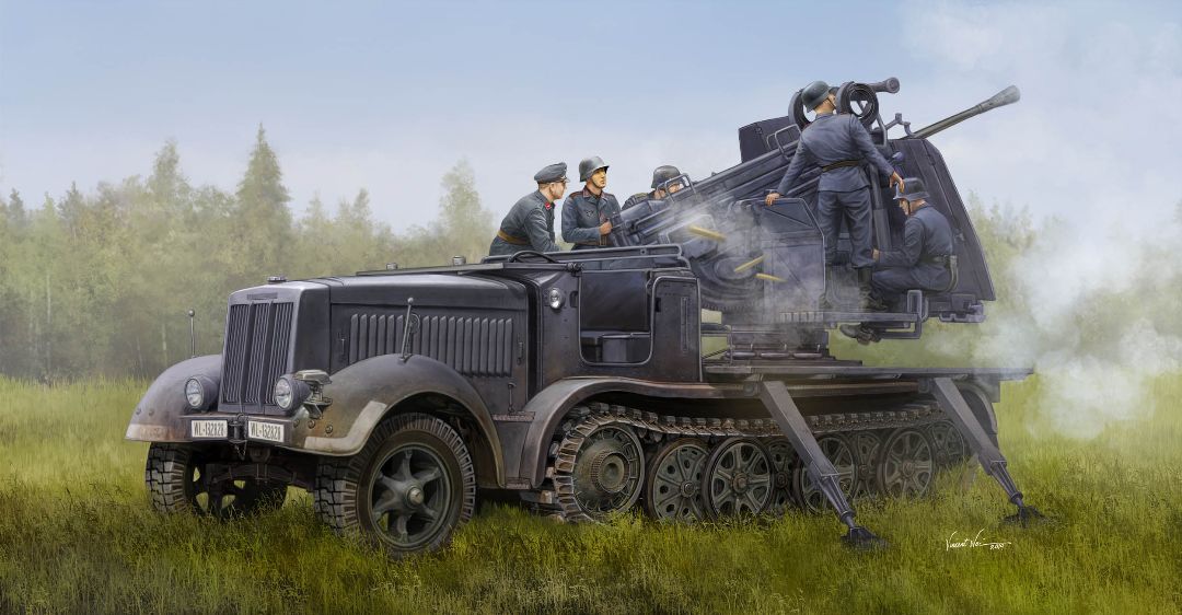 German 5cm FLAK 41auf Selbstfahrlafette 1/35 #09513 by Trumpeter