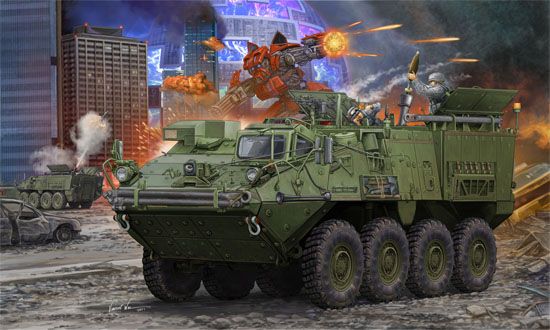 M1129 Stryker Mortar Carrier Vehicle MC-B 1/35 #01512 by Trumpeter