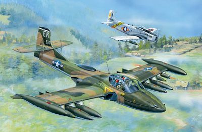US A-37A Dragonfly Light Ground-Attack Aircraft 1/48 #02888 by Trumpeter