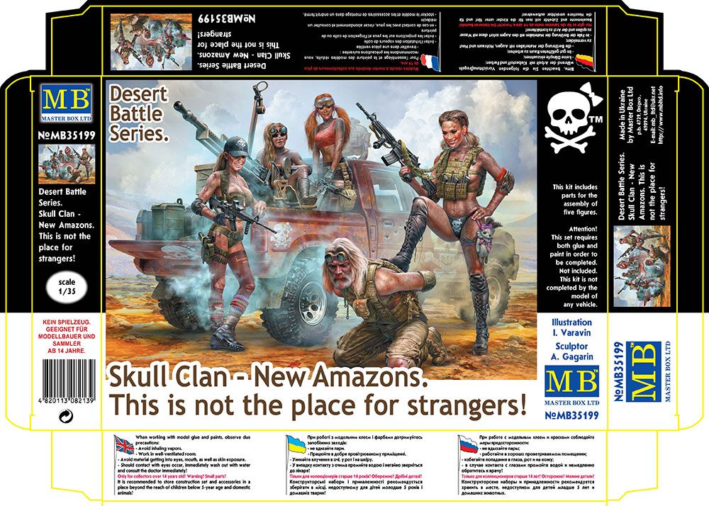 New Amazons (4) w/Prisoner - Skull Clan Series 1/35 #MB35199 by Master Box