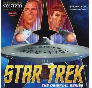 USS NC-1701 Enterprise 50th Anniversary Edition 1/350 Star Trek The Original Series Model Kit #938 by Polar Lights (Pre-owned - opened but unstarted)