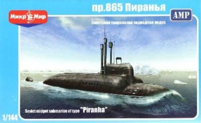 Soviet Type Piranha Midget Submarine 1/144 Model Submarine Kit #101 by AMP