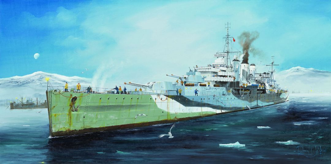 HMS Kent 1/350 Model Ship Kit #5352 by Trumpeter