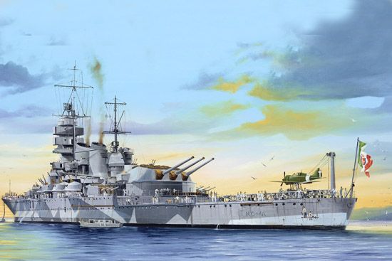 Italian Navy Battleship RN Roma 1/350 Model Ship Kit #5318 by Trumpeter