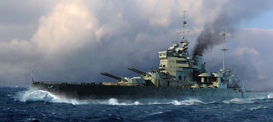 HMS Valiant 1939 1/700 Model Ship Kit #5796 by Trumpeter