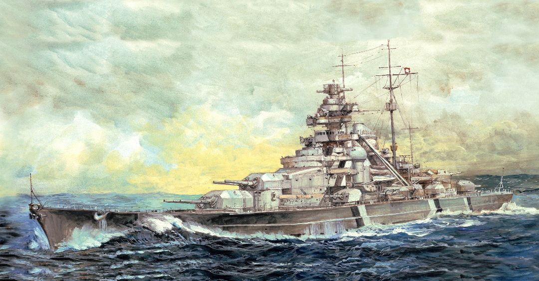 German Battleship Bismarck (Top Grade) 1/700 Model Ship Kit #65701 by I Love Kit