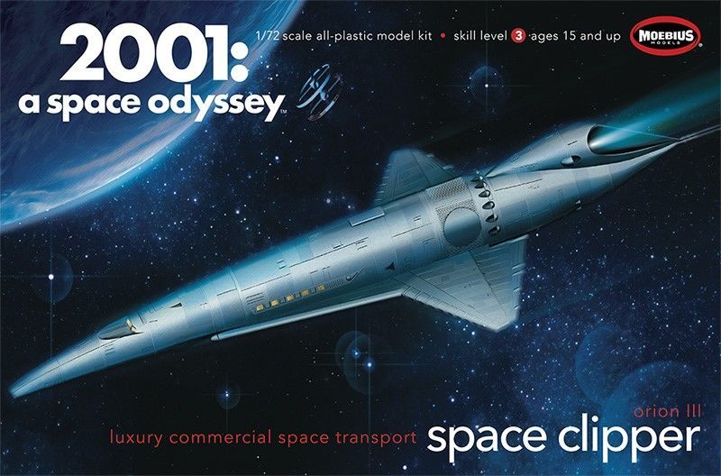 Orion III Space Clipper 1/72 2001: A Space Odyssey Model Kit #2001-11 by Moebius