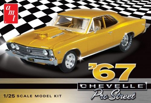 1967 Chevy Chevelle Pro Street 1/25 Model Car Kit #876 by AMT