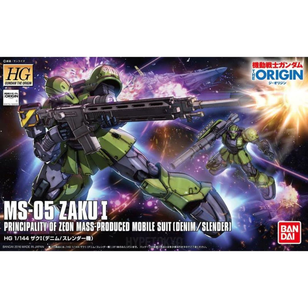 HG The Origin #09 1/144 MS-05 Zaku I (Denim / Slender) #5059026 by Bandai