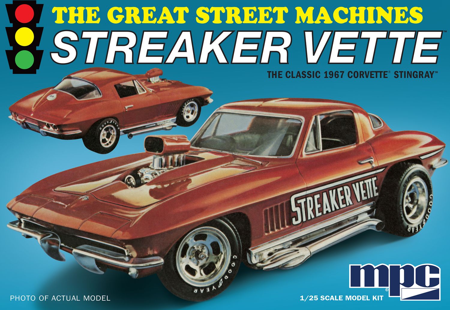 1967 Chevy Corvette Stingray "Streaker Vette" 1/25 Model Car Kit #973/12 by MPC