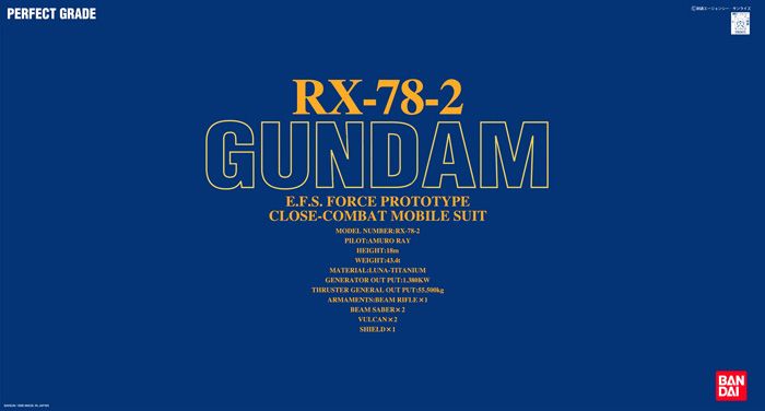 PG 1/60 RX-78-2 Gundam #060625 by Bandai