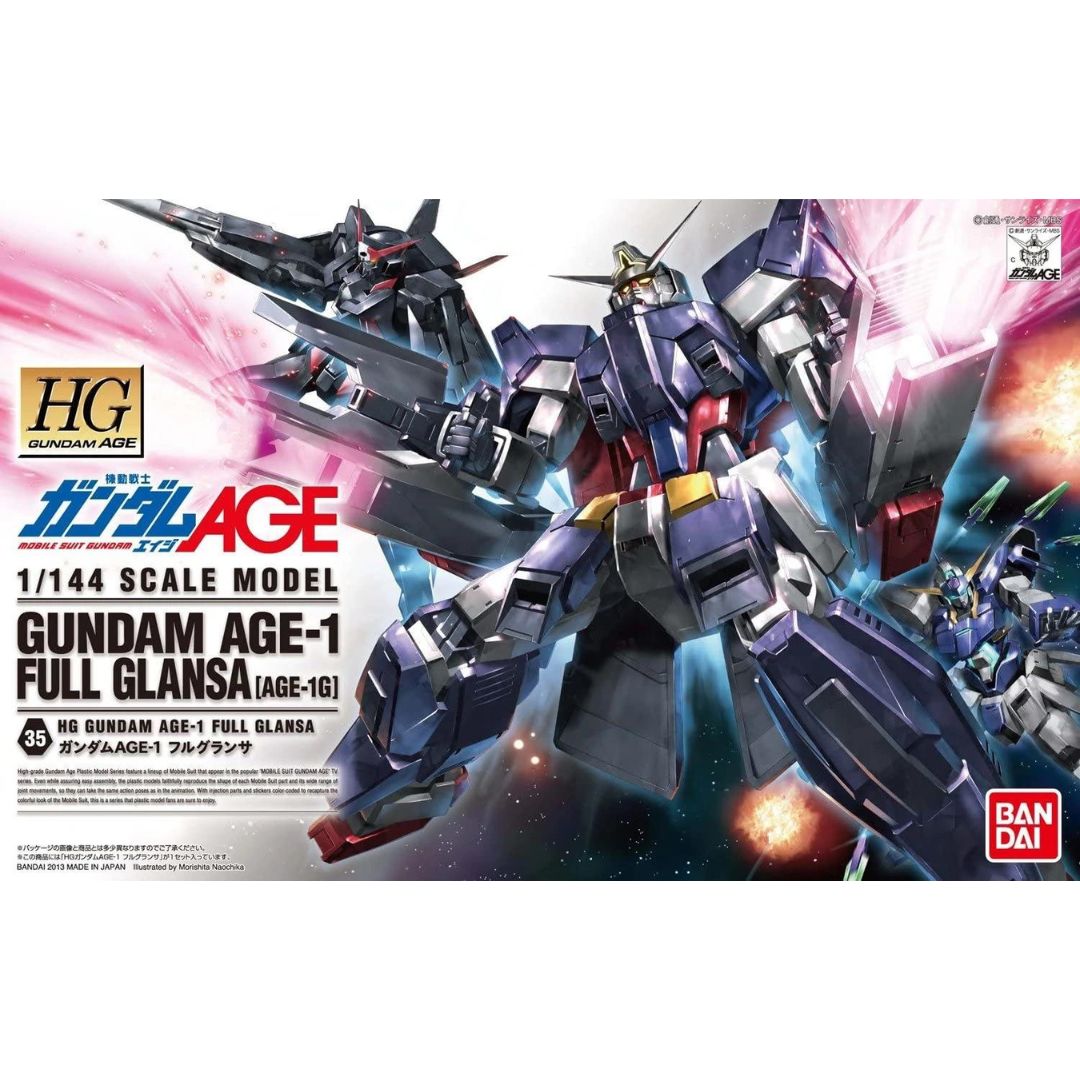 HG AGE #35 1/144 Gundam AGE-1 Full Glansa #5053790 by Bandai
