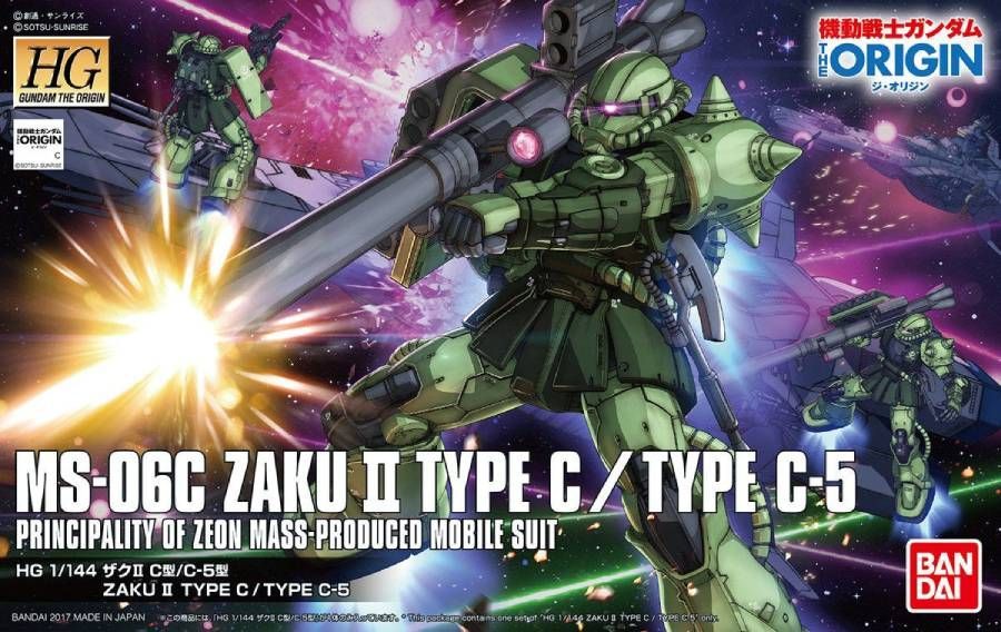 HG The Origin #16 1/144 MS-05C Zaku II Type C/Type C-5 #5057738 by Bandai