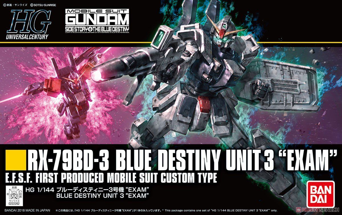 HGUC #209 1/144 RX-79BD-3 Blue Destiny Unit 3 EXAM #5060969 by Bandai