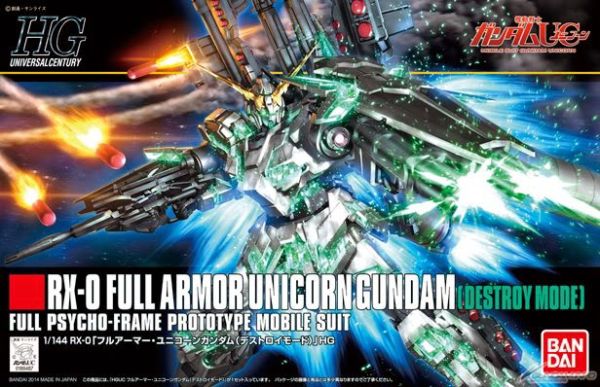 HGUC #178 1/144 RX-0 Full Armor Unicorn Gundam (Destroy Mode) #5058005 by Bandai