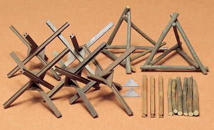 Military Miniatures Barricade Set 1/35 #35027 Detail Kit by Tamiya
