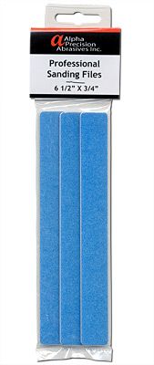 Alpha Abrasives Hobby File Medium 3/4"X6 1/2" 120/240 Grit 6pk ALP312