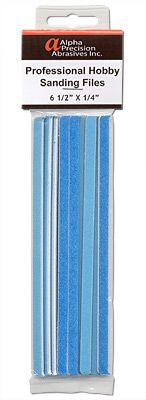 Alpha Abrasives Hobby File Medium 1/4"X6 1/2" 120/240 Grit ALP309