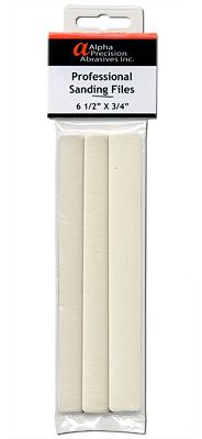 Alpha Abrasives Hobby File Fine 3/4"X6 1/2" 240/320 Grit 6pk ALP313