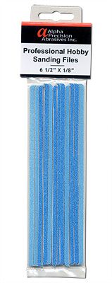 Alpha Abrasives Hobby File Medium 1/8"X6 1/2" 120/240 Grit ALP306