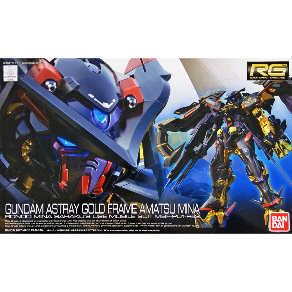 RG #24 1/144 MBF-P01-Re2 Astray Amatsu Mina Gold Frame #5055460 by Bandai