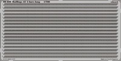 Eduard Ship Railings 45' 3 Bars Long (D) 1/700 #99029