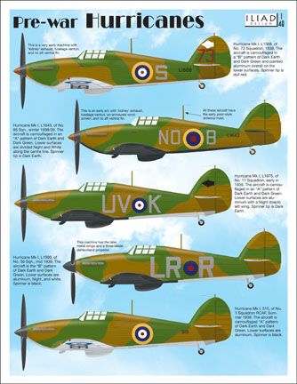 Pre-War Hurricane Decals 1/48 by Iliad Design