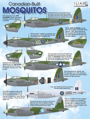 Canadian-Built Mosquito Decals 1/48 by Iliad Design