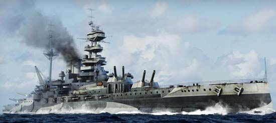 HMS Malaya 1943 1/700 Model Ship Kit #5799 by Trumpeter