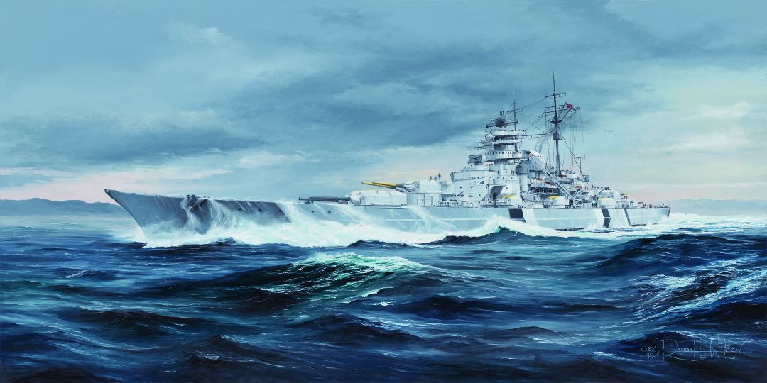 German Bismarck Battleship 1/350 Model Ship Kit #5358 by Trumpeter