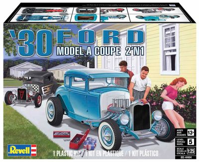 1930 Ford Model A Coupe 1/25 Model Car Kit #4464 by Revell