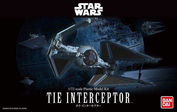 TIE Interceptor 1/72 Star Wars Model Kit #0208099 by Bandai