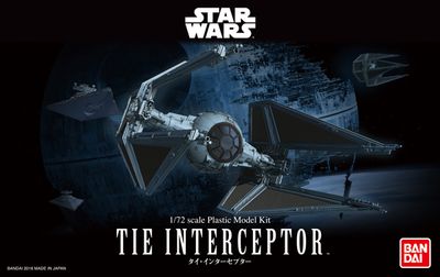 TIE Interceptor 1/72 Star Wars Model Kit #0208099 by Bandai