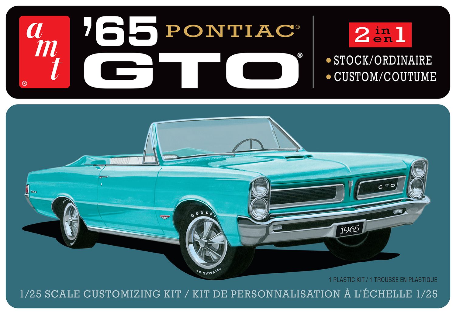 1965 Pontiac GTO 2-in-1 1/25 Model Car Kit #1191 by AMT