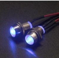 Hobby Details Front LED Lights 1/10 RC Body (2): Assorted Colours, Colour: Blue HDTLR05008A