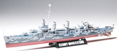 DD445 Fletcher US Navy Destroyer 1/350 Model Ship Kit #78012 by Tamiya