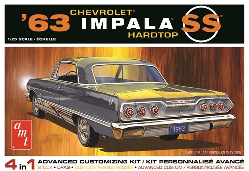 1963 Chevrolet Impala SS 4-in-1 1/25 Model Car Kit #1149 by AMT
