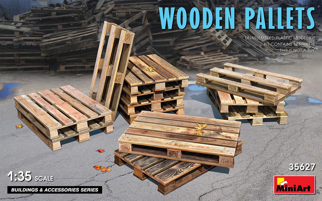 Wooden Pallets #35627 1/35 Detail Kit by MiniArt