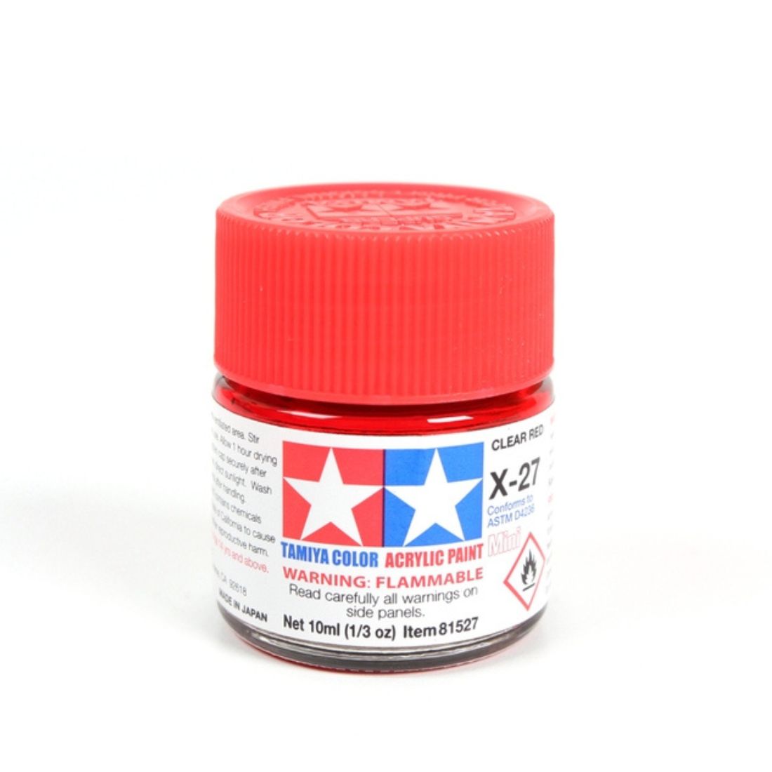 Tamiya X Acrylic X27 Gloss Clear Red