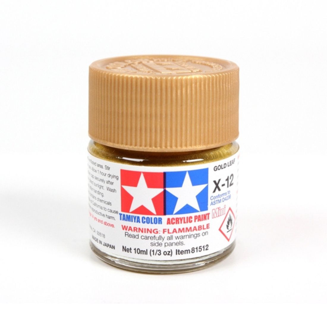 Tamiya X Acrylic X12 Gloss Gold Leaf