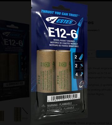 Estes Rockets E12-6 (2 ea) - EST10030